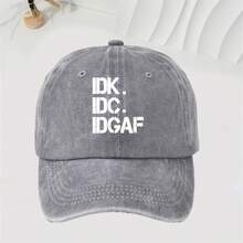1pc IDK Fashion Embroidered Baseball Cap, Sun Protection & Breathable, Versatile Style, Unisex, Suitable For Travel, Outdoor Sports, Holiday Gift - IDK - View 9