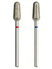 2 PIEZAS Brocas de Carburo de Diamante para Taladro de Uñas Removedor de Cutículas Vástago de 3/32" Profesional para Uñas de Acrílico y Gel Uso en Casa y Salón - Rojo - Ver 2