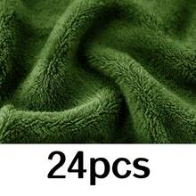 Microfiber Washcloths 5 Packs 29.5" X 13.8" Soft Feel Fingertip Towels Quick Drying Coral Velvet Wash Cloths Ultra Soft, Quick-Drying & Multipurpose Face & Hand Towels For Bathroom, Spa, And Gym Towel. - Grass Green - View 16