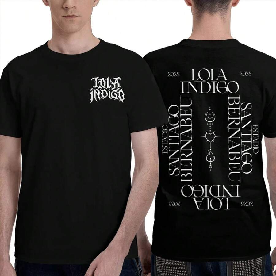 Singer Lola Indigo Tour 2026 New T Shirt Men Women Harajuku High Quality Fashion T-Shirt Vintage Oversized Short Sleeve T Shirts - 1 - 查看 1
