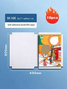 10 Pcs Film Sampul Buku Transparan Self-Adhesive, Desain Pra-Potong Tanpa Potong, Pelindung Buku Teks Tahan Air, Dekorasi Bening Minimalis, Sleeve Ringan Portabel untuk Buku Catatan Siswa & Buku Sekolah A4 16K A5 - A - View 18