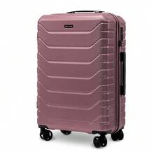 W WINGS TSA Lock Luggage Set 3 Or 4 Or Suitcase To Choose 14" 16" 20" 24" 28" Travel Luggage Polycarbonate Hard Shell, Telescopic Handle, 360 Wheels ROSE GOLD - Pink - View 13