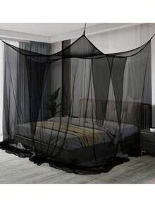 4-Post Bed Canopy, 4-Door Mosquito Net, Mosquito Net Bed Cover, Ceiling Hanging Mosquito Net, Round Dome Mosquito Net Single Door, Home Bedroom Palace Style Mesh Curtain, Mesh Bed Cover, Princess Bed Canopy Mosquito Net - Multicolor - View 11