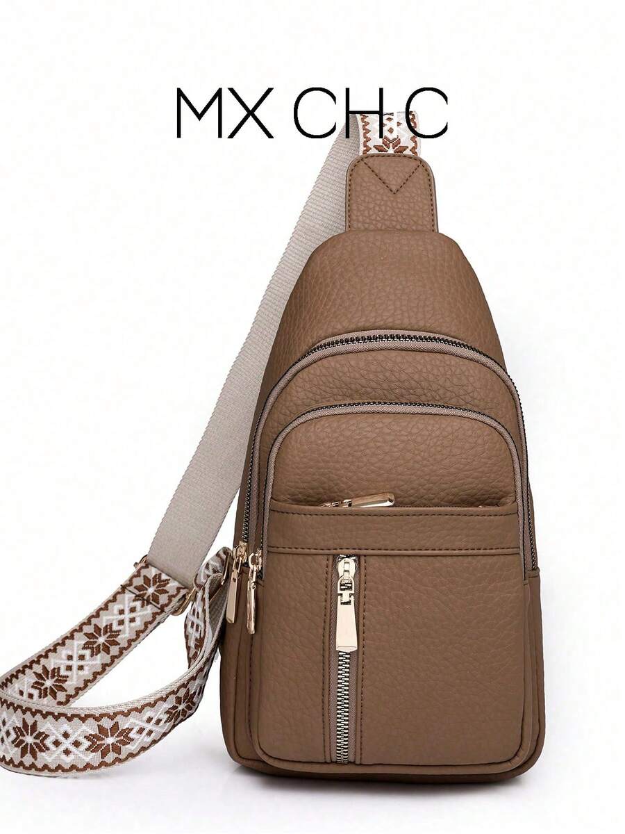 2024 New Women's Genuine Leather Luxury Handbag Designer Shoulder Crossbody Bag - Brown - View 1