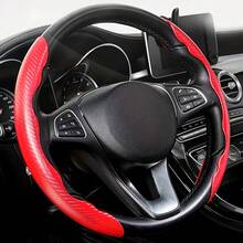 2/3pcs Non-Slip Steering Wheel Cover - Low-Key Matte + Faux Carbon Fiber Pattern + Segmented Embedded Design + No Inner Ring, For Car/MPV/SUV/RV/Pickup/Van - Matte, Carbon Fiber-like Pattern - View 7