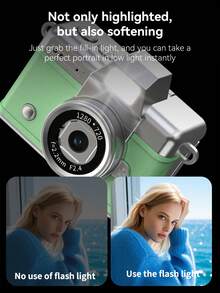 Palm-Sized Mini Camera With 180° Flip Screen And Beauty Filters-Perfect For Capturing Campus And Outdoor Moments; Doubles As A Portable Hanging Accessory - 查看 7