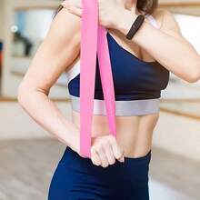5pcs Resistance Bands Set, Fitness Elastic Loops, Yoga Starter Kit, Glute & Leg Stretch Bands, Pilates Resistance Bands - Pink - View 1