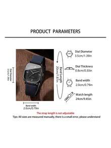 3-Piece Men's Gift Set: Watch, Wallet And Pen – Men's Business Gift - Blue - View 5