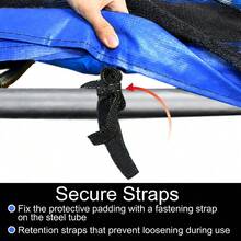 SAILUN Replacement Trampoline Edge Cover Spring Cover Surround Pad Foam Padding Edge Protection Universal Trampoline Accessories Fit 8ft/10ft/12ft Trampoline Frame, Blue - 12ft - View 3