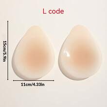 1 Pair Invisible Strapless Adhesive Breast Lift Pads, Water Drop Shape Design, Trimmable Fit, Non-Slip And Reusable, Suitable For Swimwear, Strapless Tops, Vacation, Pool And Daily Wear, Skin-Friendly Breathable And Washable - Thin style - View 8