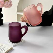 2pcs Premium Rose Red Small Ear Design Luxury Home Drinking Cup Niche Style Coffee Cup Cold Drink Cup Juice Cup - Multicolor - View 6