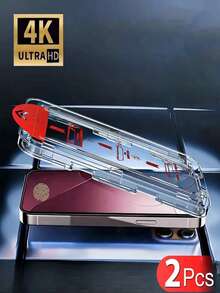 2pcs Ultra HD Tempered Glass Screen Protector, Compatible With Pixel 10/Pixel 10 Pro/Pixel 10 Pro XL/Pixel 9/Pixel 9 Pro/Pixel 9 Pro XL/Pixel 8 Pro/Pixel 8a/Pixel 7/Pixel 7a/Pixel 6a, 9H Hardness Tempered Glass Screen Protector, One-Click Fit, Anti-Scratch, Anti-Fingerprint, Glossy Finish, Compatible With Phone Cases - Clear - View 18