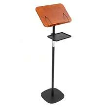 1pc Floor-Standing Reading Stand, Height Adjustable Book Stand, Rectangular Reading Stand With Tray For Office, Living Room, Kitchen, Study Room, Library, Music Room, Studio - Black - View 8