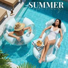 2pcs Adult Inflatable Pool Float Bed, Pool Lounge Chair Float With Headrest, Water Floating Chair, Suitable For Swimming Pool, Lake, Beach, Pool Party Adult Water Toys - Inflatable Flotation Device - View 1