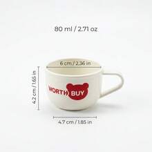 1 Stück 76/80ML 316 Edelstahl Kaffeebecher mit Griff, tragbarer Wasserbecher, isolierter Anti-Verbrühungs Trinkbecher, wiederverwendbarer Tee Milch Kaffeebecher, geeignet für Studenten und Erwachsene zur Verwendung in Schule, Büro, Reisen, Outdoor Camping, Picknick - Verschiedenfarbig - Übersicht 22