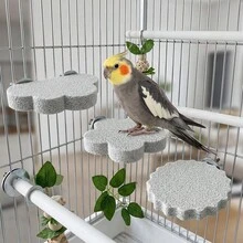 1 buah Tangkringan Berbentuk Burung Beo, Mainan Permukaan Kasar untuk Mengikis Cakar dan Paruh, Aksesori Sangkar Burung - View 11