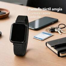 ZOEA TOUCH DIGITAL MAGNET WATCH FOR LADIES AND MEN - Black - View 2