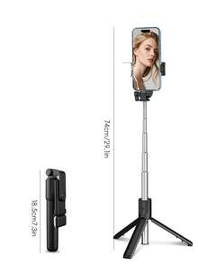 Foldable Mini Selfie Stick Tripod With Detachable Fill Light, Wireless Bluetooth Remote, 360° Adjustable Phone Holder, Portable Lightweight, Suitable For Travel, Vlog, Live Streaming, Selfie - Multicolor - View 9
