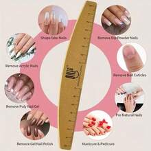 5-1pc Nail File Nail Polisher 100/180 Grit Washable, Wear-Resistant, Double-Sided With Scale And Nail Shape Template, Nail File Sandpaper Board Manicure Tool And Nail Polishing File Suitable For Manicure Beginners And Nail Salons - Multicolor - View 4