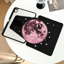1個翻蓋式桌上型保護殼，附筆槽，粉色星球、蝴蝶結與星星圖案，360度旋轉支架，內置筆槽，PU皮革保護殼附支架，自動休眠/喚醒功能，相容於 Honor 8/9/10, Honor X8/X8A/X9/X8Pro/X9Pro/X9A/V8 Pro/GT 11.5inch, Matepad Pro/Matepad SE 11/Matepad 11, , , Apple 10th Gen/ 11 2025 (A16), A9/A9+/A11/S11/S10 FE+ 及其他熱門機型 - 款式3 - 查看 2