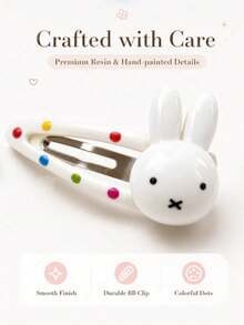 MIFFY Official Cute Kawaii Polka Dot Rabbit Hair Clips Sweet Cartoon Bangs Side Clip Barrettes Hair Accessories Ladies Girls Gift 2026 Viral T - Multicolor - View 9