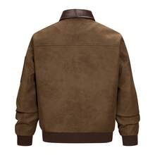 Men's Autumn/Winter Fashion Casual Jacket, Brown Coat, Simple Versatile Fashion Lapel Jacket - Brown - View 6