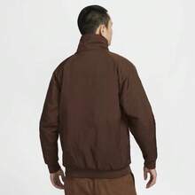 Nike Sportswear Swoosh Reversible Stand Collar Zip-Up Fleece Jacket For Men, Surprise Cocoa Color BQ6546-259 - 卡其色(雙面穿) - 查看 5