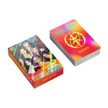 KATSEYE Girl Group Beautiful Chaos Holographic Laser Merchandise Set, 124PCS 60 Holographic Lomo Cards + 64 Sticker Sheets, Fan Support Collection Gift Box, KATSEYE Themed Holographic Laser Card & Sticker Set, Must-Have For KATSEYE Fans, Suitable For Card Album Storage, Scrapbooking, Offline Support Gifts, Essential Merchandise For Overseas Girl Group Fans - Multicolor - View 5