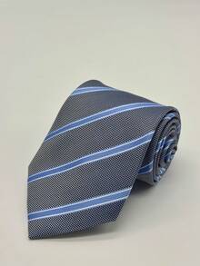 1PC Men's Premium Elegant Versatile Business Formal Striped Tie, Suitable For Weddings, Gatherings, Speeches, Parties - Multicolor - View 3