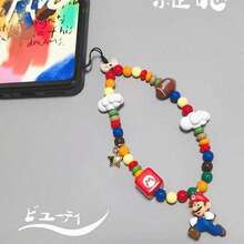 Cadena de teléfono portátil con estampado, correa de muñeca multifuncional, decoración colgante para teléfono móvil y llaves, accesorio de moda, regalo, estilo aleatorio, entrega - Multicolor - Ver 2
