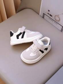 White Girls' Casual Skate Shoes, New Autumn/Winter Style, Hook And Loop Closure, Soft Sole, Anti-Slip, Wear-Resistant, Lightweight, Versatile, Daily Outdoor Walking Shoes - White - View 4