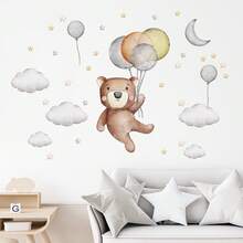 Balloon Animal Pattern Stickers, Self-Stick PVC Wall Decor, Easy Application For Kids Rooms & Nursery - Multicolor - View 5