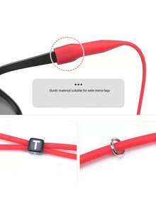 Cuerda antideslizante de silicona para gafas, hebilla ajustable, cuerda antideslizante para deportes de baloncesto, cuerda antideslizante para gafas, cuerda antidespérdicio para gafas, múltiples colores para elegir - Multicolor - Ver 8