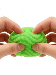 Children's Multi-Functional Round Soft Squishy Stress Relief Toy - Spiky Ball & Colorful Egg Dual Design, Flour-Like Sensory Squeeze Ball, Slow Rebound Anger Release Squeeze Toy, Soft Colorful Ball, Relieve Anxiety & Emotional Stress - Multicolor - View 7