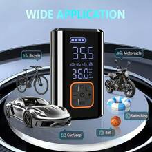 Car Tire Inflator Electric Bicycle Pump 150 PSI High Pressure Bicycle Pump Rechargeable Portable Air Compressor, Automatic Inflation Suitable For Electric Bicycle Motorcycle Smart Bicycle Pump With LCD Display - Wireless VC-069 - View 4