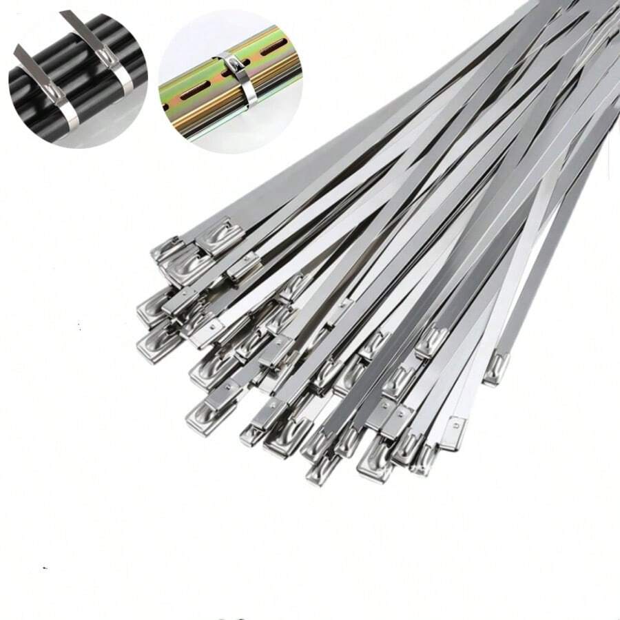不鏽鋼自鎖式紮帶 0.46cm,金屬電纜紮帶,適用於電纜橋架與戶外電纜使用 - A - 查看 1