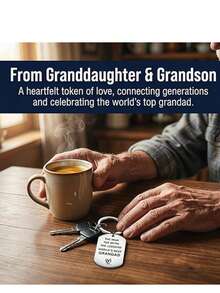 1PC/6PCS/12PCS/24PCS I Love You Grandpa Cartoon Bear Holding Hands Keychain, Grandfather Keychain Father's Day Gift, Best Hero Keepsake For Granddaughter And Grandson - Silver - View 7