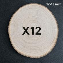 10Pcs Natural Wood Slices 12-13 Inch Rustic Paulownia Wood Rounds For Wedding Centerpieces, DIY Crafts, Home Decor, Party Table Decoration - A - View 20