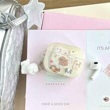 1pc Cute Dog Shaped 4/3 Protective Case, Compatible With AirPods Pro 2 Wireless Bluetooth Earphones 1/2 Generation, With Pendant - Multicolor - View 6