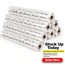 Premium White Heart Print Crystal Clear Cellophane Wrap Roll, Waterproof & Durable Transparent Gift Film, Elegant White Heart Pattern For Bouquet, Birthday, Wedding & All Occasion Wrapping - View 6