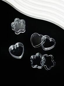 10個裝迷你小透明美甲亮片配件收納盒 鑲鑽展示盒 輕巧可視 精緻小巧包裝空盒 - 無色 - 查看 6