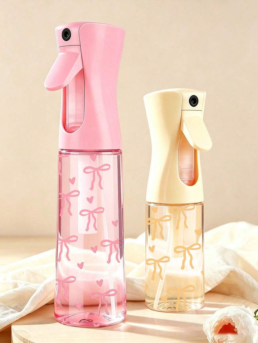 Schleifenmuster Gelb & Rosa PET Nachfüllbare Reise-Sprühflasche, Professionelle Hochdruck-Zerstäuber-Sprühflasche, 200ml/10ml Hochdruck-Kontinuierlicher Automatischer Airless-Feinsprüh-Zerstäuber, Haarstyling-Werkzeug, Haarpflegeprodukte & Zubehör, Reise-Essential - Verschiedenfarbig - Übersicht 1