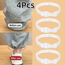 2/4/6Pcs Invisible Elastic Leg Hem Adjuster Bands, No-Sew Removable Hem Tightener For Pants, Prevents Dragging And Keeps Leg Openings Secure - Multicolor - View 20