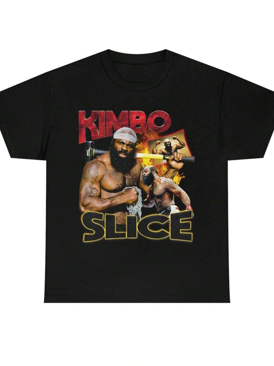 Kimbo Slice Retro Rap T Shirt - Ikoni - 黑色 - 查看 1