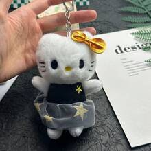 SANRIO 1件裝 毛絨娃娃 可愛黑金系列 包包掛飾配件 節日禮物 - 彩色 - 查看 7