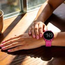 ZOEA TACTI WATCH FOR LADIES, TOUCH WATCH FOR WOMEN - Hot Pink - View 2