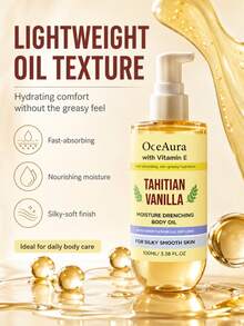 Minyak Pelembap Tubuh Vanila 100ml, Perawatan Harian Lembut untuk Kulit Tubuh, Tekstur Halus dan Menyegarkan - Multi Aroma - View 4