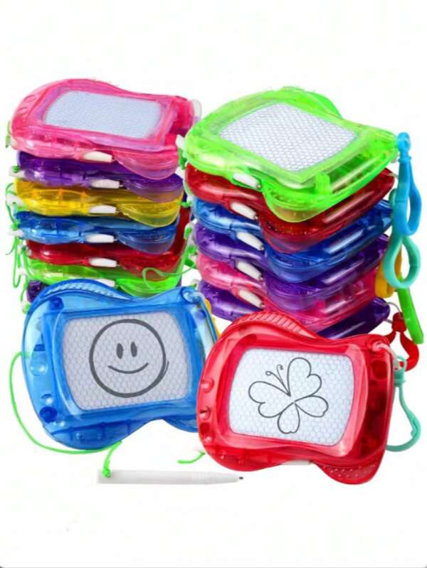 6/12/20pcs Mini Magnetic Drawing Board, Backpack/Keychain Notebook, Erasable Doodle Sketch Board, Birthday Party Favor/Gift Bag Filler, Back To School, Valentine's Day, Wedding, Birthday Gift [Random Color And Style]