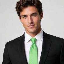 Men's Formal Ties, Versatile For Suits, Suitable For Weddings, Banquets, And Job Interviews. - 青碧色 - 查看 2
