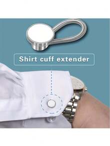 2/5/10pcs Men's Dress Shirt Collar Extenders | Comfortable Tie Extenders, Suitable As A Gift, Non-Textile Material - Mixed Colors - View 6